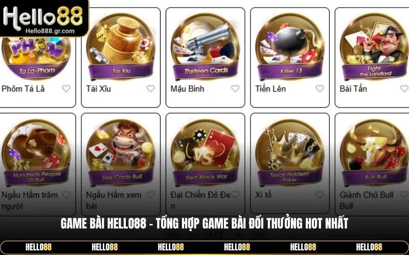 Game Bài Hello88 – Tổng Hợp Game Bài Đổi Thưởng Hot Nhất