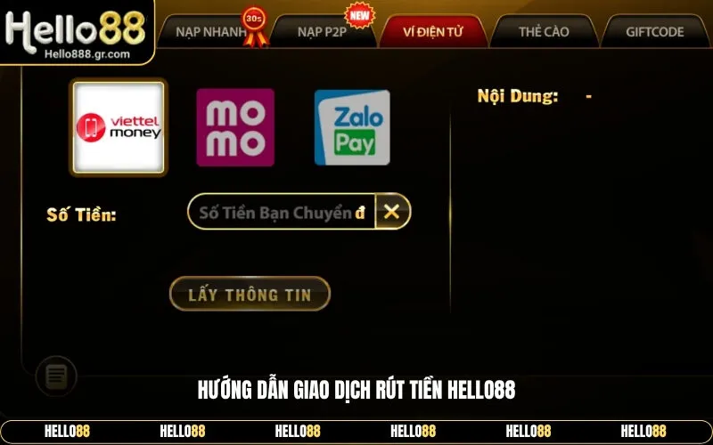 Hướng Dẫn Giao Dịch Rút Tiền Hello88