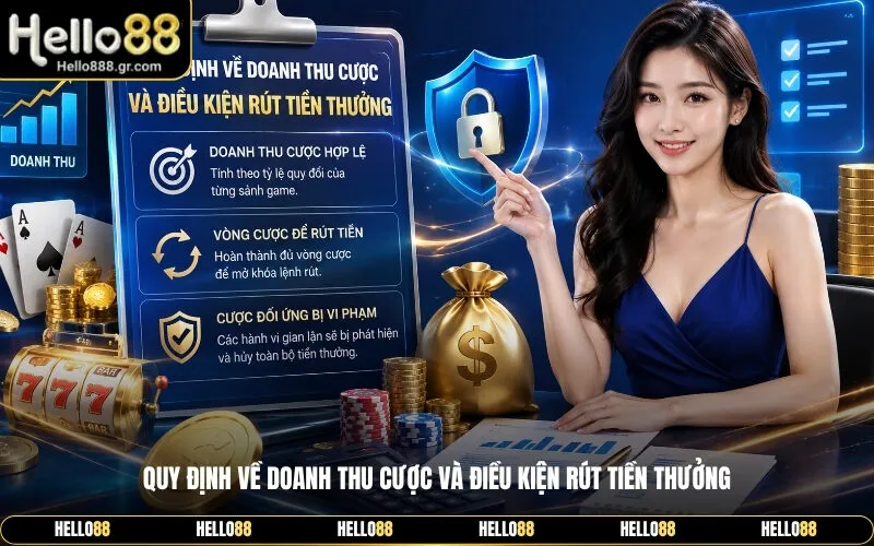 Quy định về doanh thu cược và điều kiện rút tiền thưởng