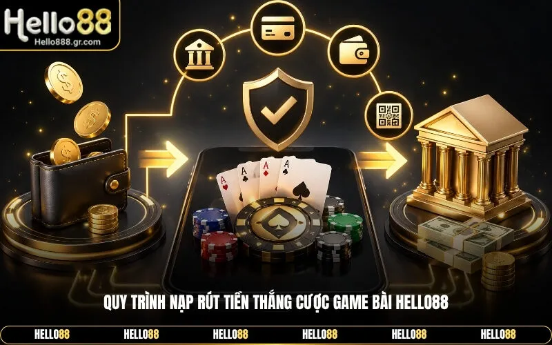 Quy trình nạp rút tiền thắng cược game bài Hello88