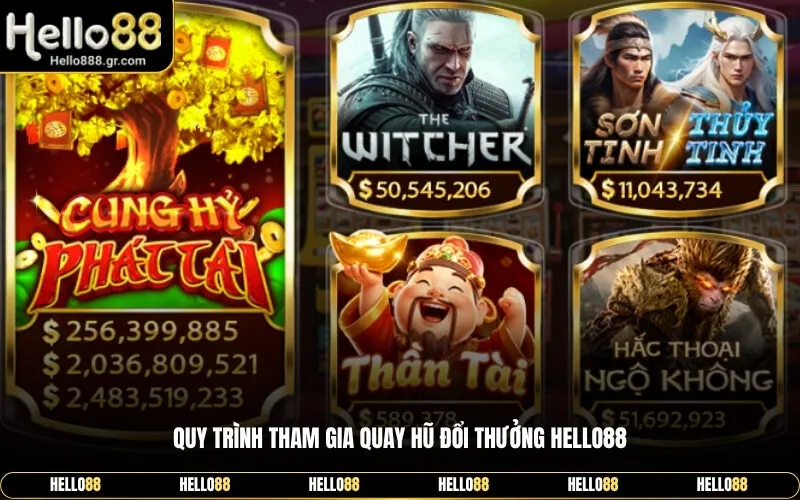 Quy trình tham gia quay hũ đổi thưởng Hello88