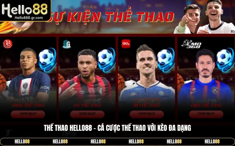 Thể Thao Hello88 – Cá Cược Thể Thao Với Kèo Đa Dạng
